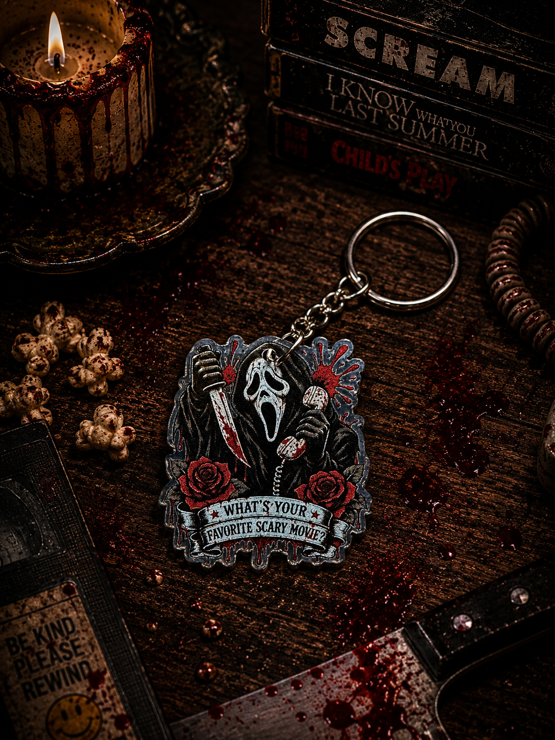 What’s Your Favourite Scary Movie? Acrylic Keyring